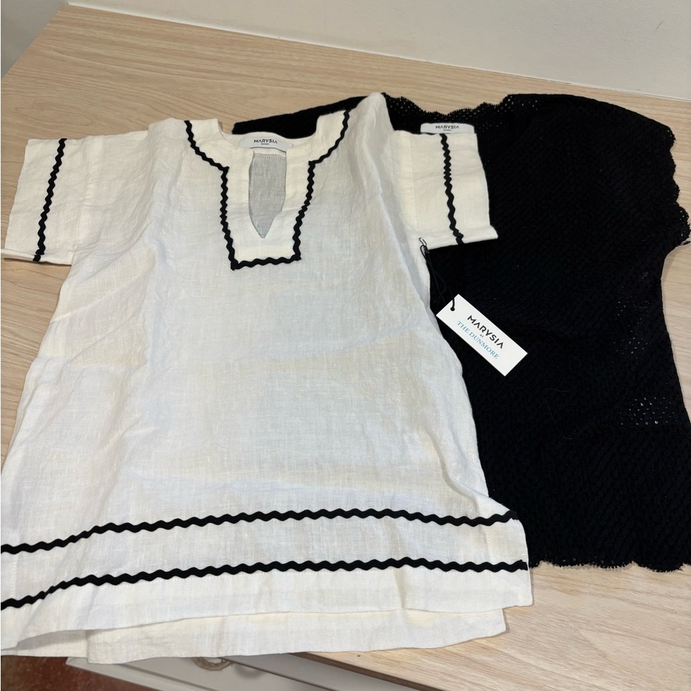 Marysia Swim Kids Coverups in White and Black